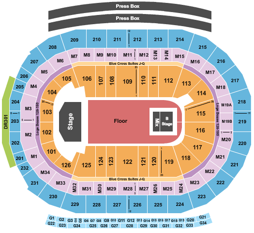 Little Caesars Arena Tyler, The Creator Seating Chart